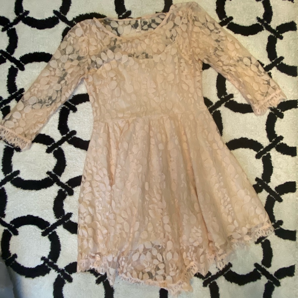 Free people cream lace dress